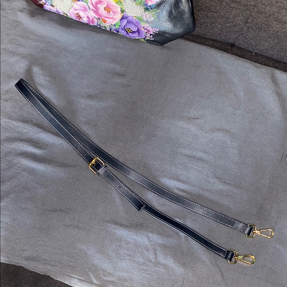 Floral Multi-Color Leather Handbag - Picture 15 of 16